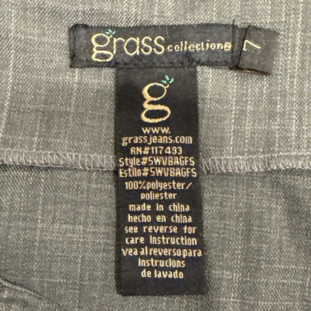 Grass Collection Womens Skirt Juniors Size 7 Gray Career Pencil Y2K
